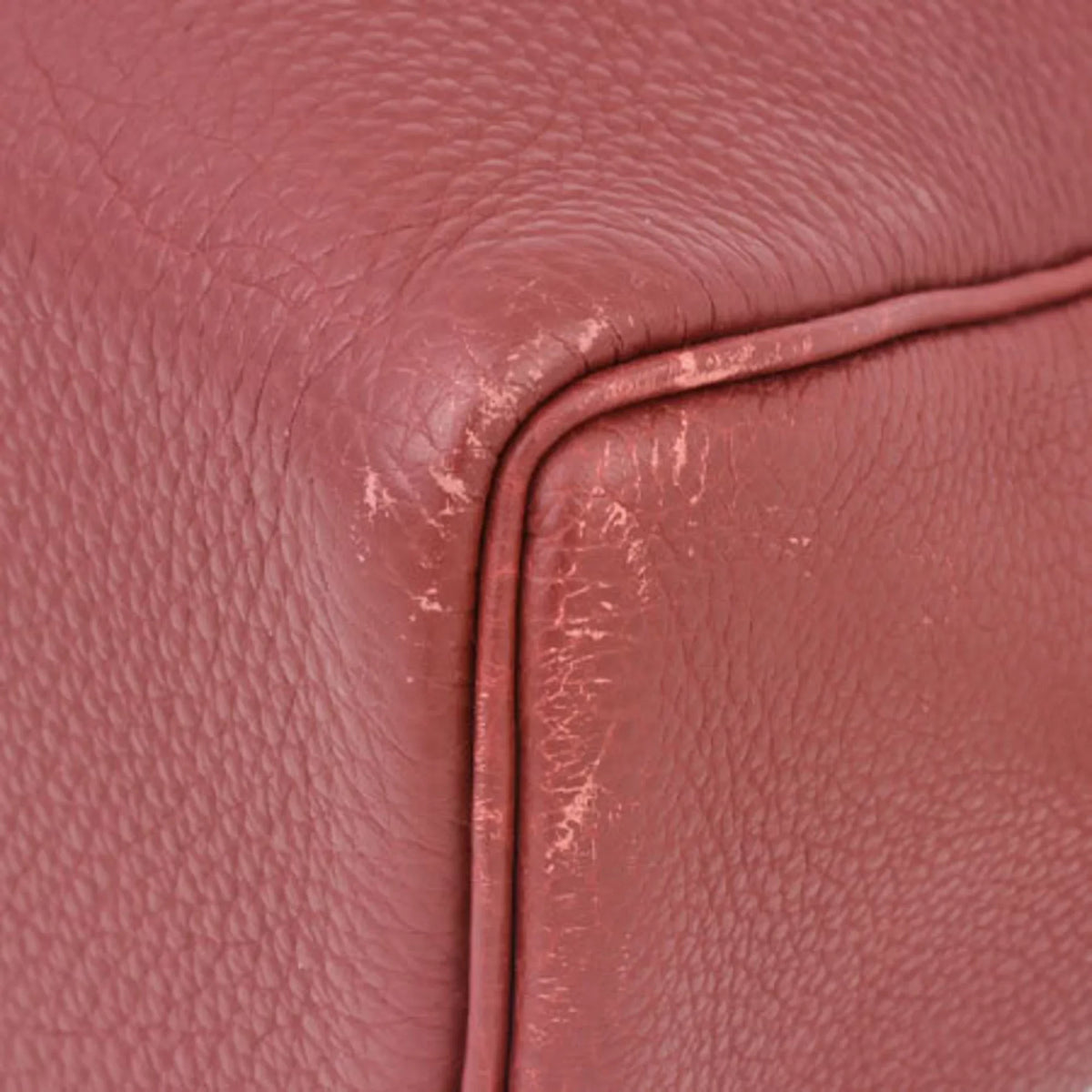 Pre-Owned Hermes HERMES Tintin GM shoulder bag Togo Rouge Ash □D stamp (Good)
