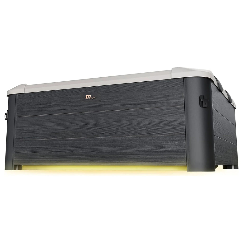 MSpa Oslo 6 Person Squared Hot Tub with Hydro Massage Jets Plus & LED Strip
