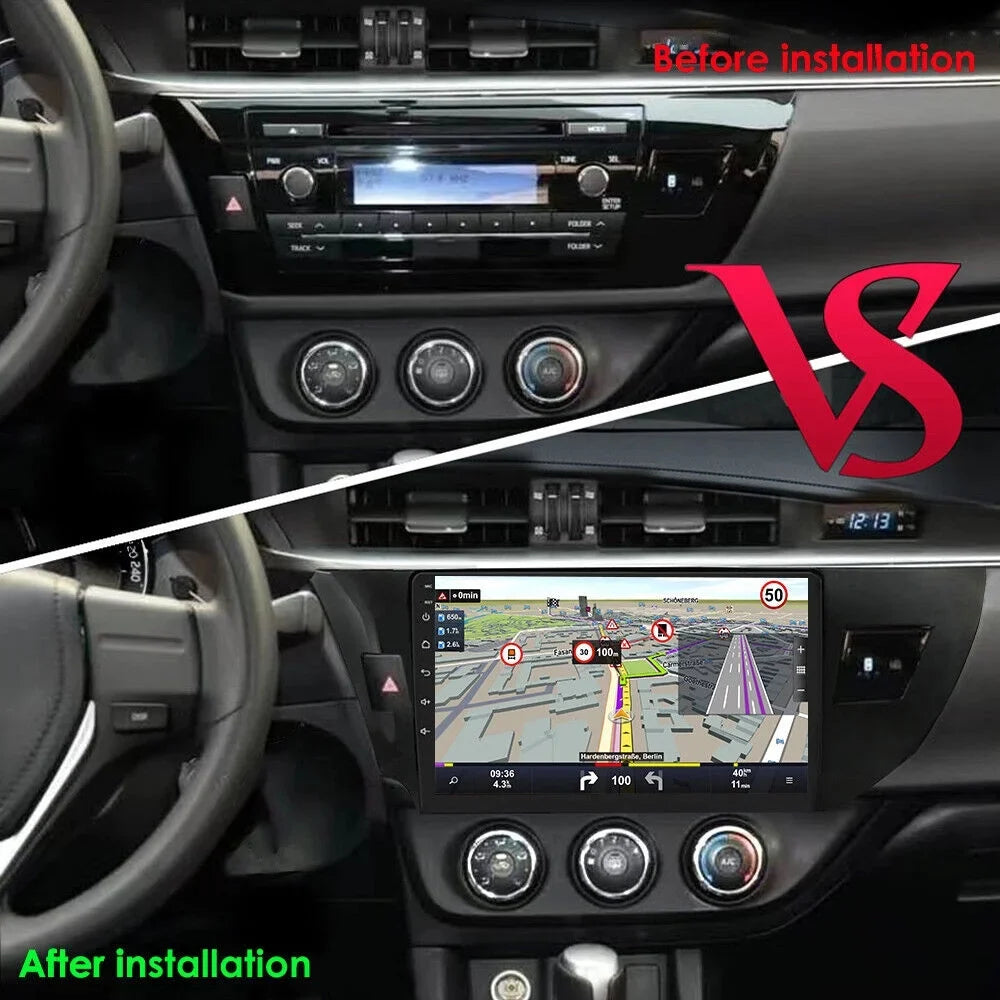 10.1" 1280*720 IPS Android 12 Wifi 2+32GB Car Stereo Radio Carplay GPS Navigation For Toyota Corolla 2014 2015 2016