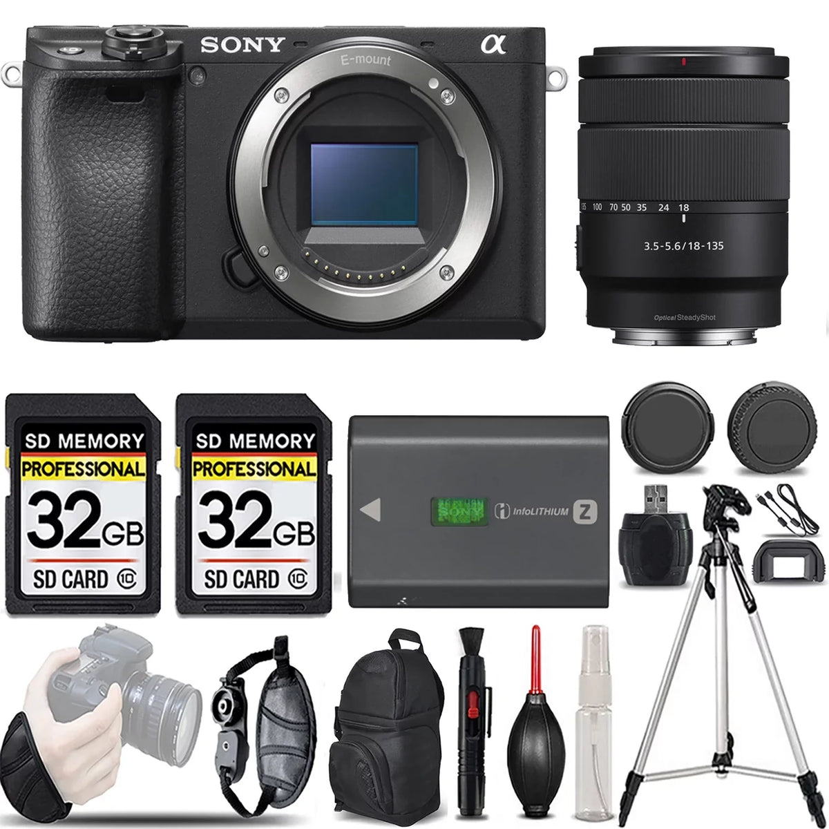 a6400 Mirrorless Camera +18-135mm f/3.5-5.6 OSS Lens -LOADED KIT