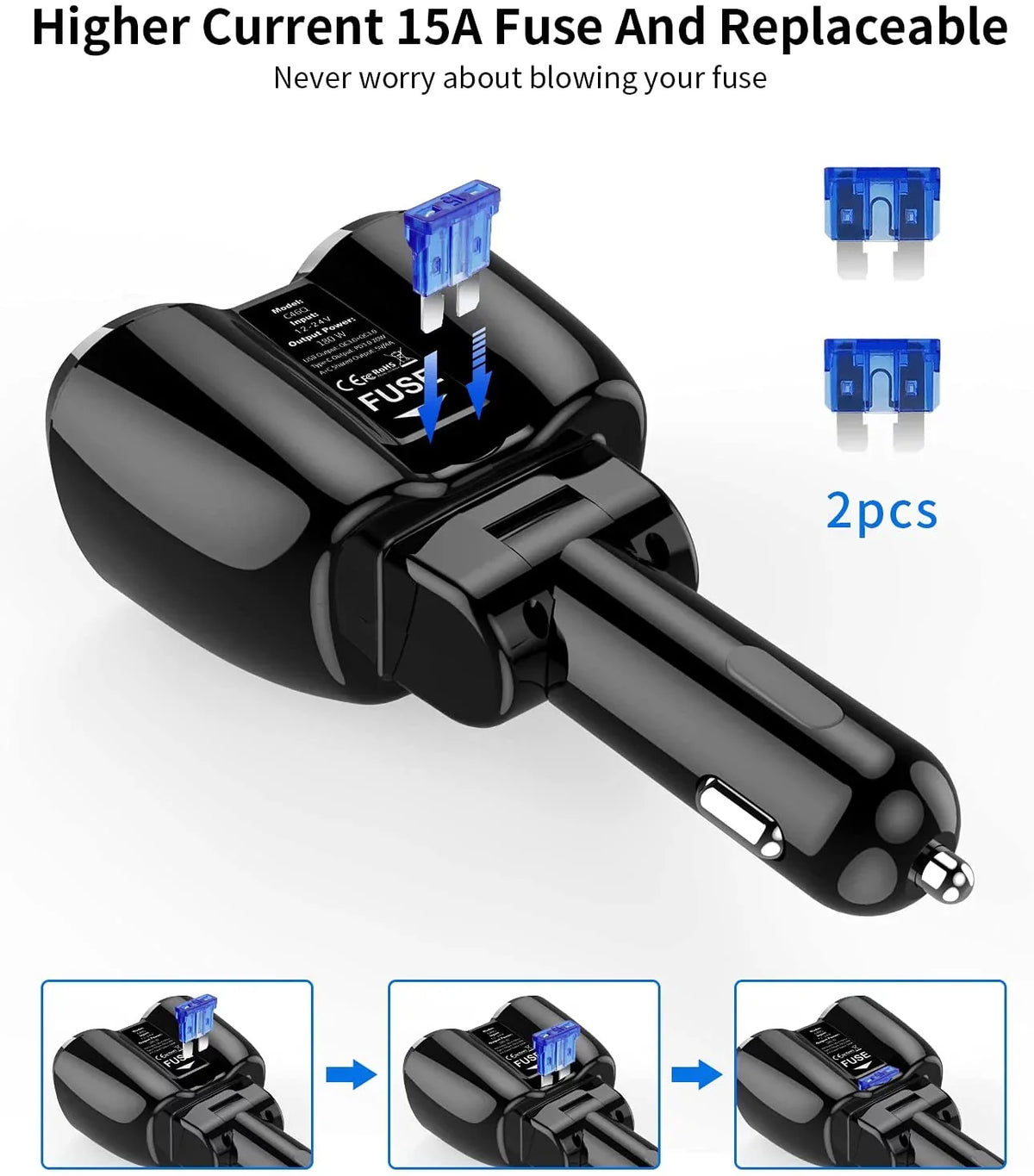 ?Upgraded? ette Lighter Splitter, SUPERONE 180W 2-Socket ette Lighter Adapter with Dual QC3.0 and 20W PD USB C Car Charger Splitter for GPS/Dash Portable computer 13 Pro Max/13/12/11
