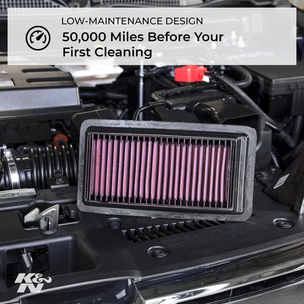 K&N Engine Air Filter: High Efficiency Premium, Washable, Replacement Filter: 2012-2018 Honda/Acura L4 1.8/2.0 L (Civic, ILX), 33-2468