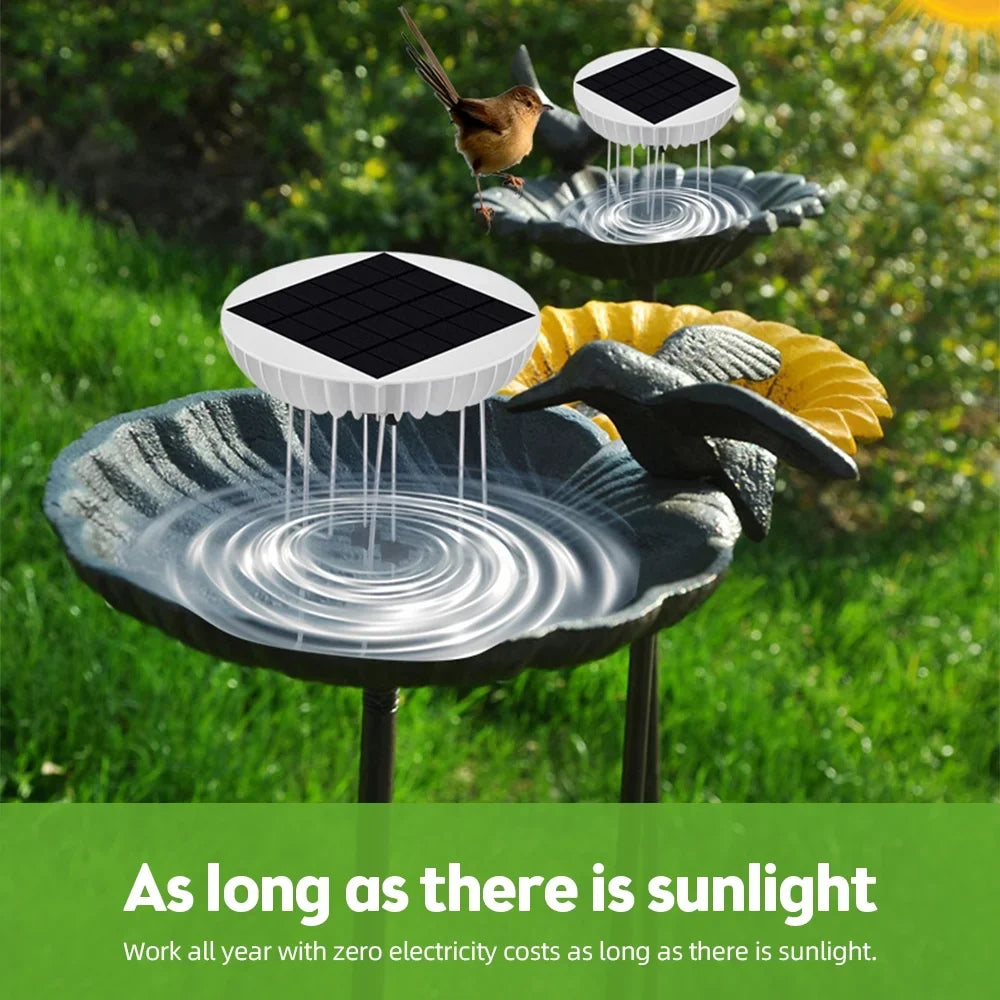 Walmeck Solar Liquid Wiggler for Bird Bath, Maker, 3.7V 1500mAh Backup Battery, Brushless Motor
