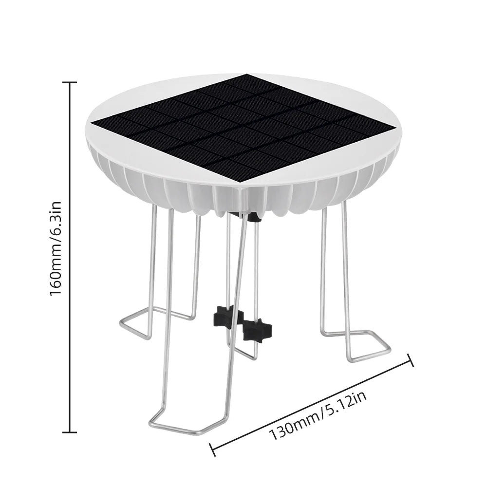 Walmeck Solar Liquid Wiggler for Bird Bath, Maker, 3.7V 1500mAh Backup Battery, Brushless Motor