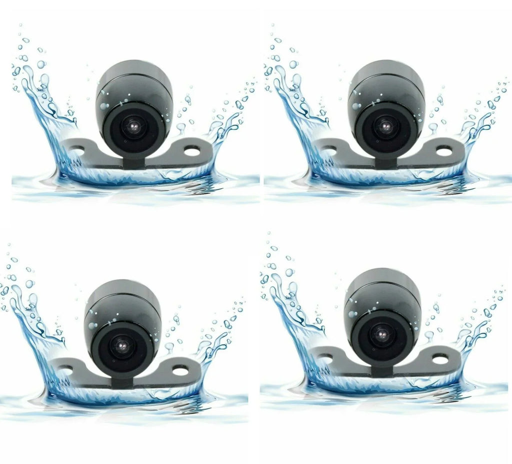 4x New Liquid Night Vision HD Wide Angle Mini Car Rear View Backup Camera Bundle