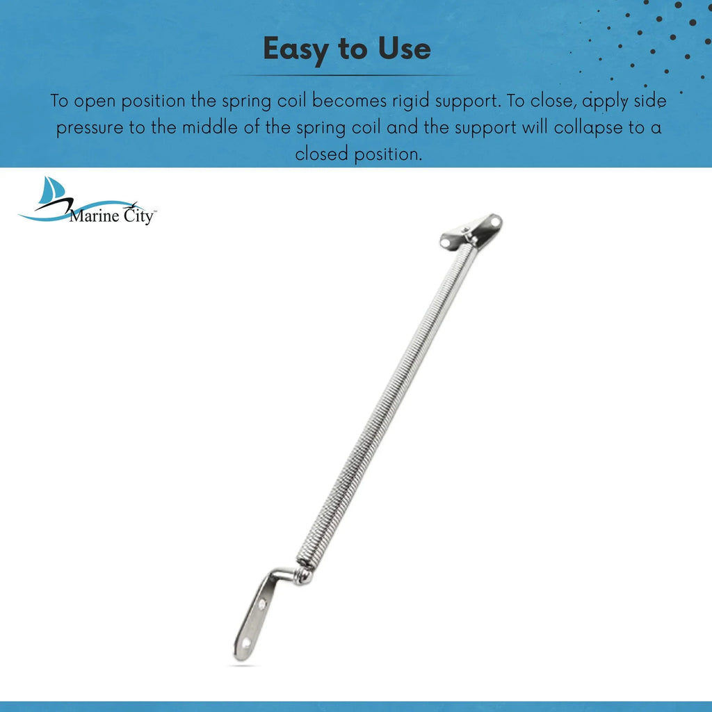Marine City Stainless-Steel Hatch Spring Adjuster with U-Bolt and L-Shape Plate 8-1/4 inches or 10-1/4 inches Length: 8-1/4 inches