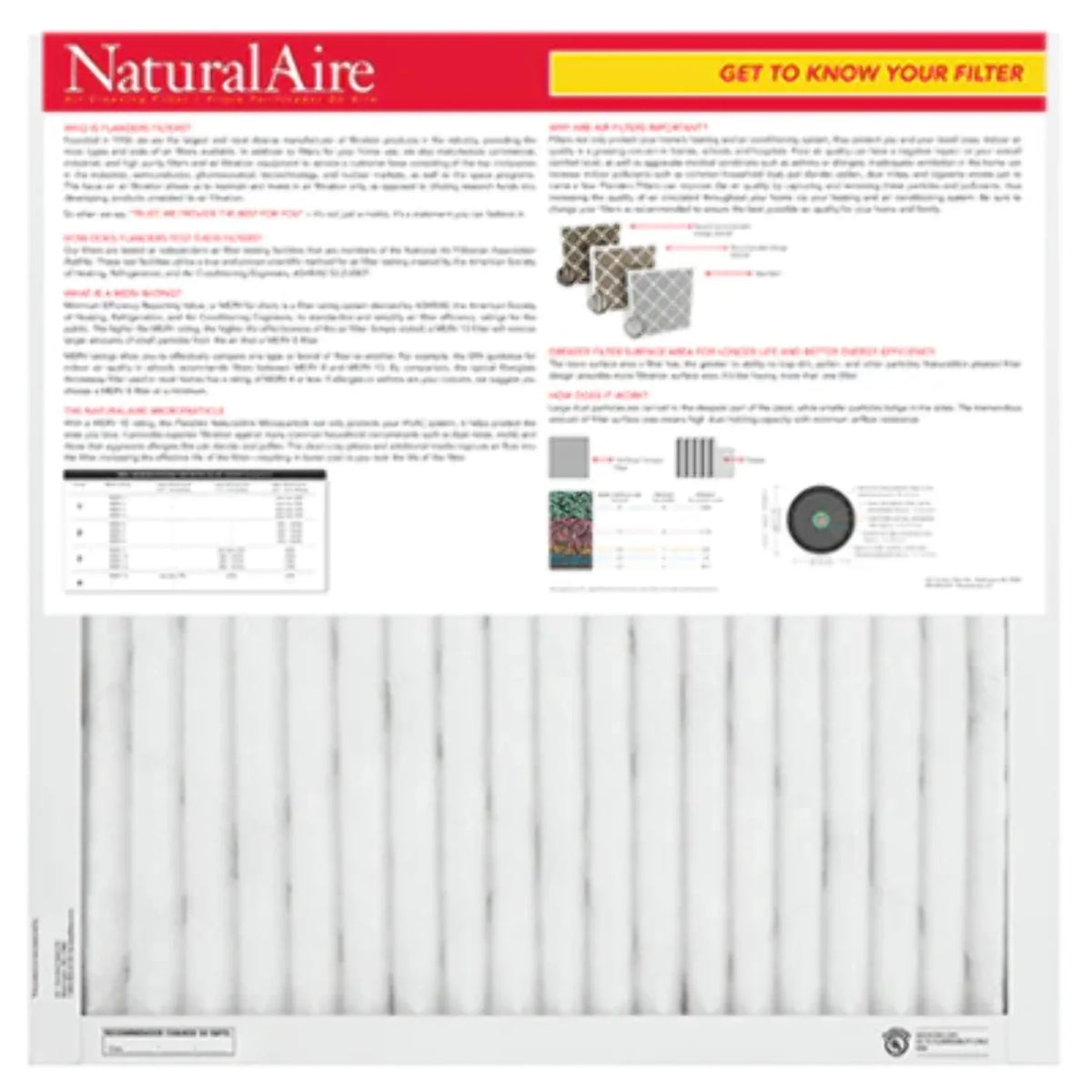 10x10x1 NaturalAire Microparticle MERV 10 Filters 85156.011010 (12 pack)