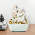 Ferrisland 3-Tier Seahorse And Shell Tabletop Liquid Fountain With LED Lights