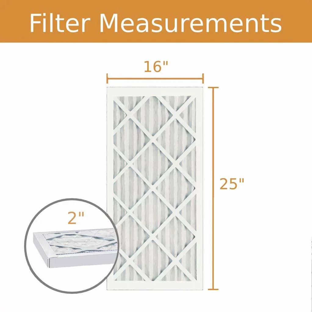 16x25x2 Purolator / Air Guard Pleated Air Filter - MERV 8 (6 Pack)